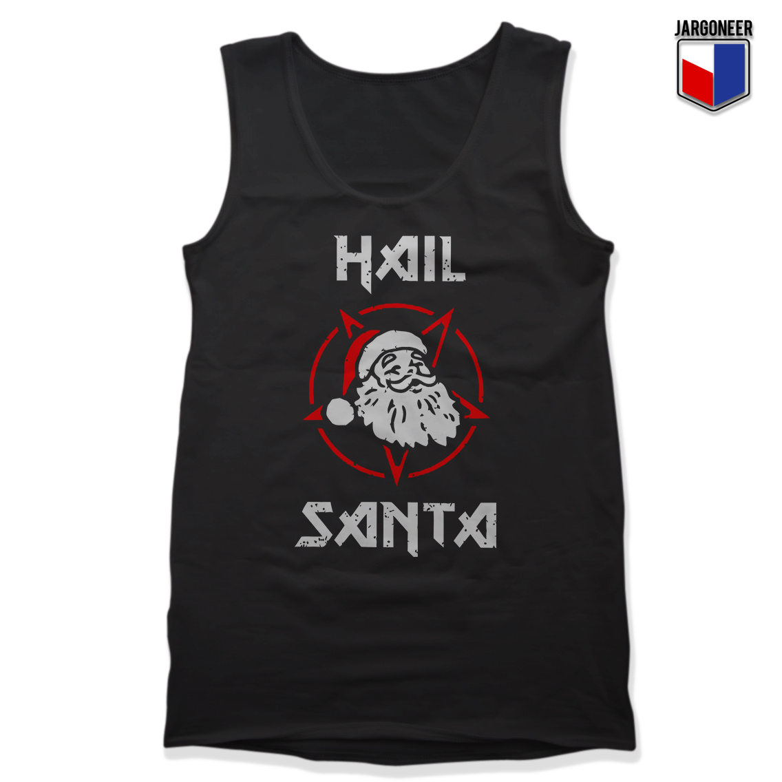 Hail Satan Claus Black Tank - Shop Unique Graphic Cool Shirt Designs