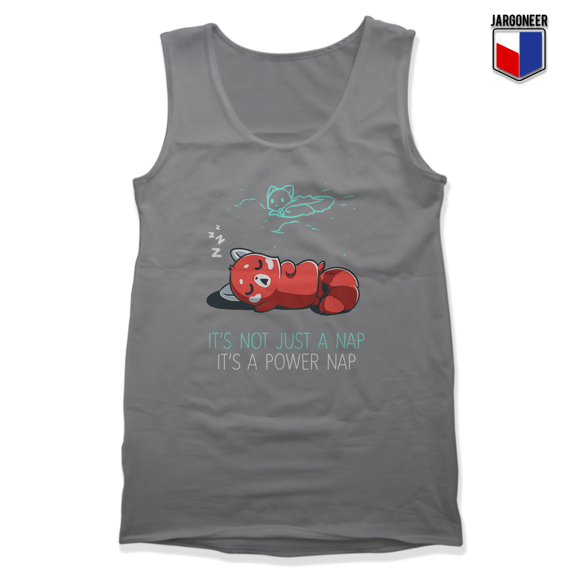 The Power of Nap Gray Tank - Shop Unique Graphic Cool Shirt Designs