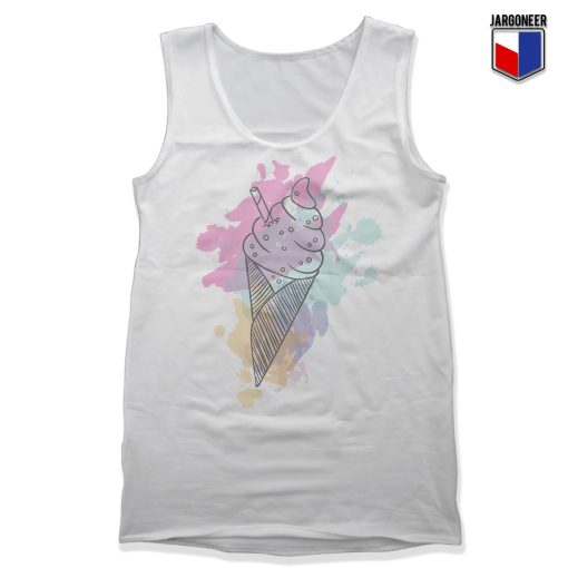 Water Color Ice Cream Unisex Adult Tank Top