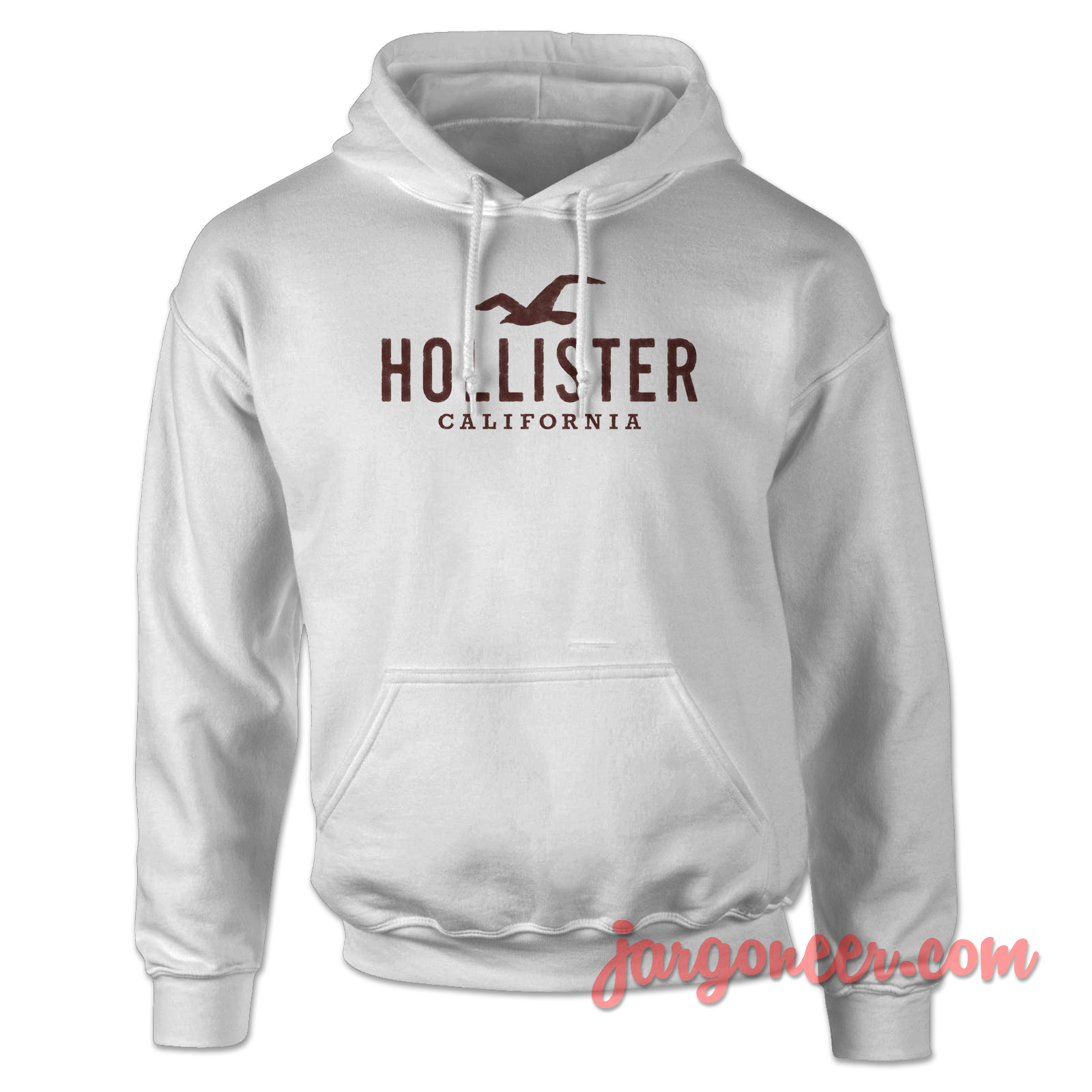 hollister california white hoodie