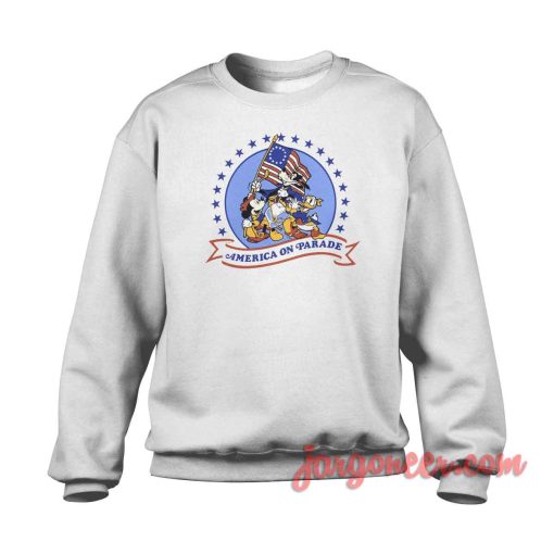 Mickey On America Parade Crewneck Sweatshirt