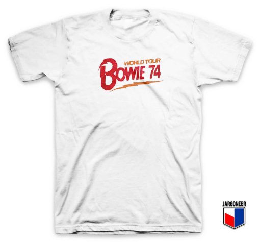 Cool Bowie World Tour 74 T Shirt Design