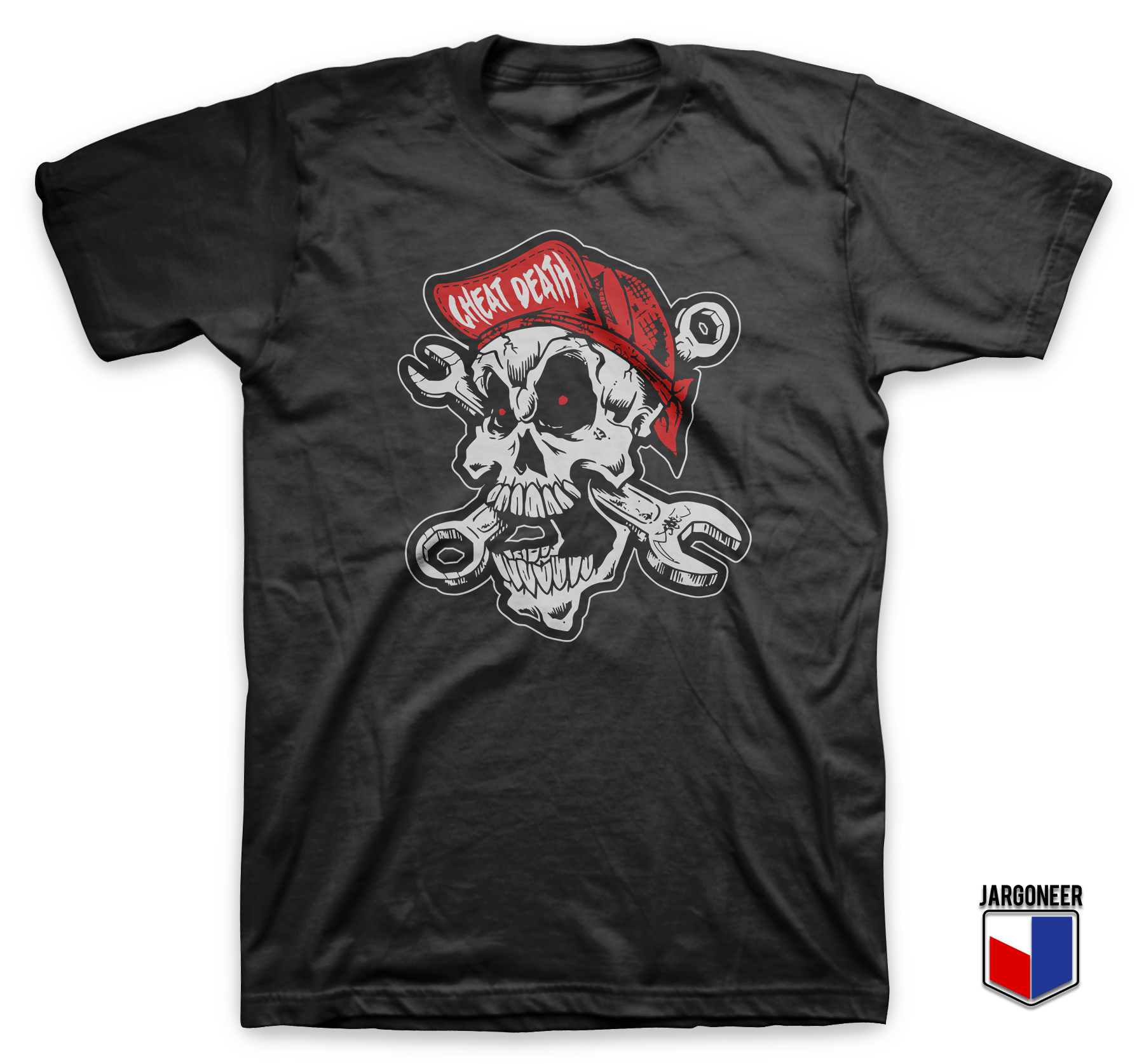 Cheating Death Skull Black T Shirt - Shop Unique Graphic Cool Shirt Designs