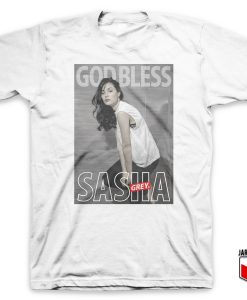 Cool God Bless Sasha Grey T Shirt Design