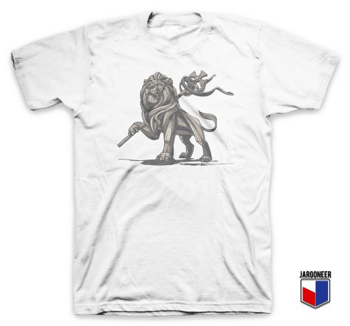 Cool Lion Of Judah Statue T Shirt Design