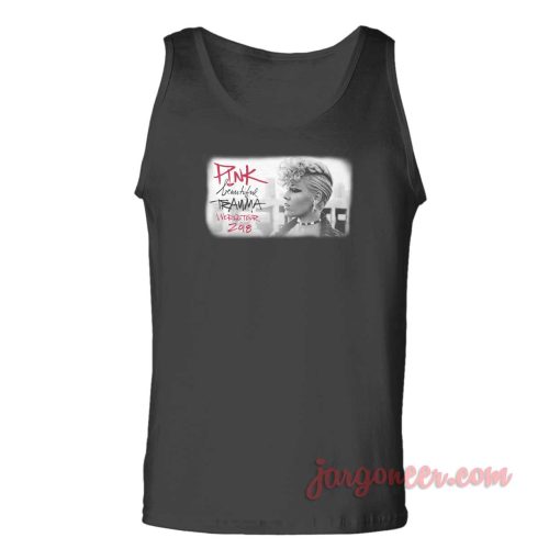 Pink Beautiful Trauma Tour 2018 Unisex Adult Tank Top