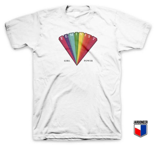 Cool Rainbow Feminist T Shirt Design