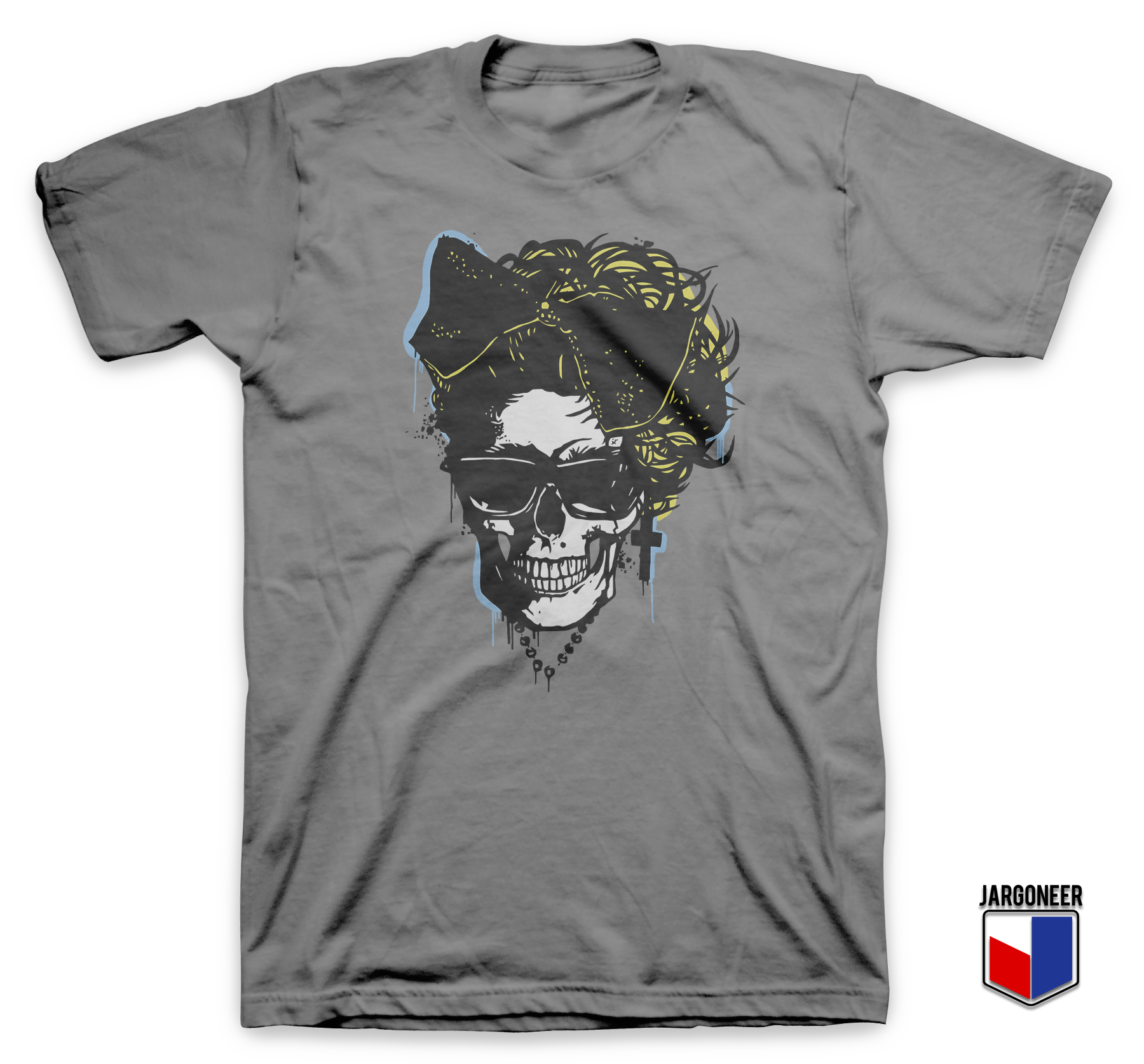 Skully Madonna Gray T Shirt - Shop Unique Graphic Cool Shirt Designs