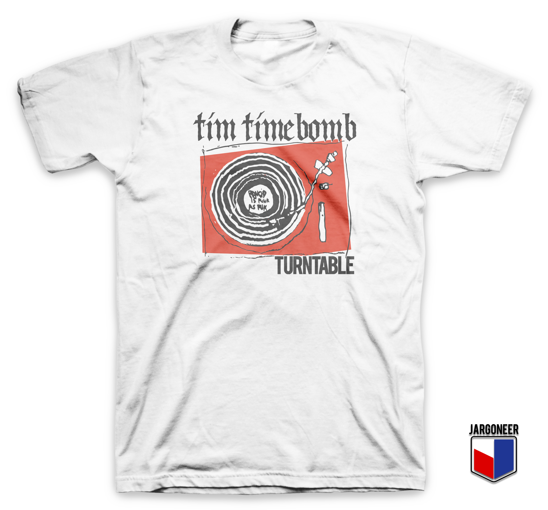 Tim Time Bom Turntable White T Shirt - Shop Unique Graphic Cool Shirt Designs