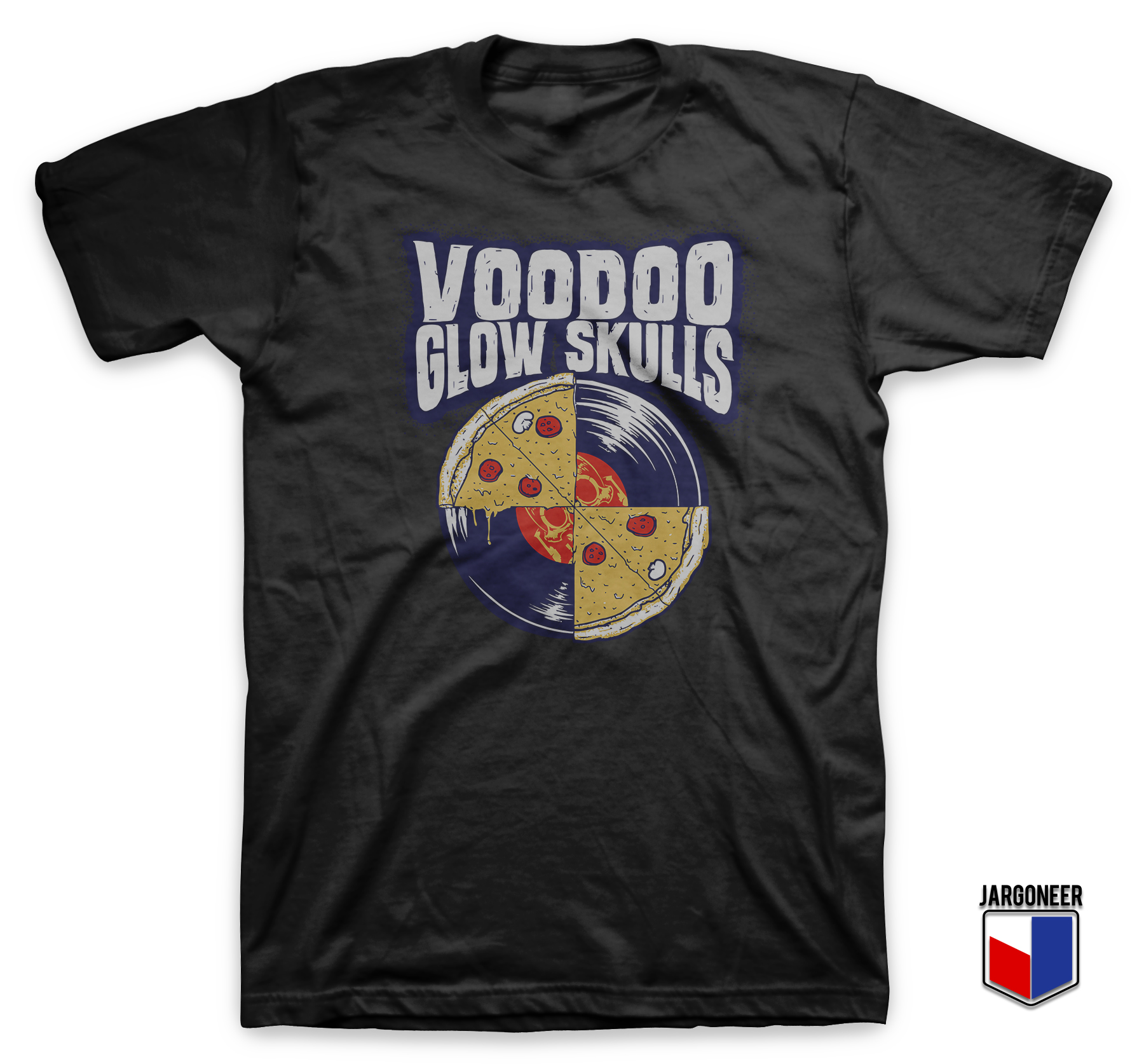 Voodoo Glow Skulls Vinyl Pizza Black T Shirt - Shop Unique Graphic Cool Shirt Designs