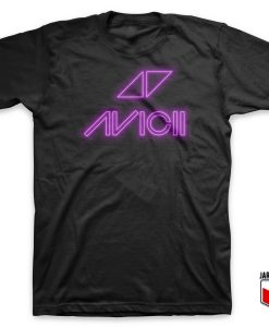 Avicii Neon Logo Black 247x300 - Shop Unique Graphic Cool Shirt Designs