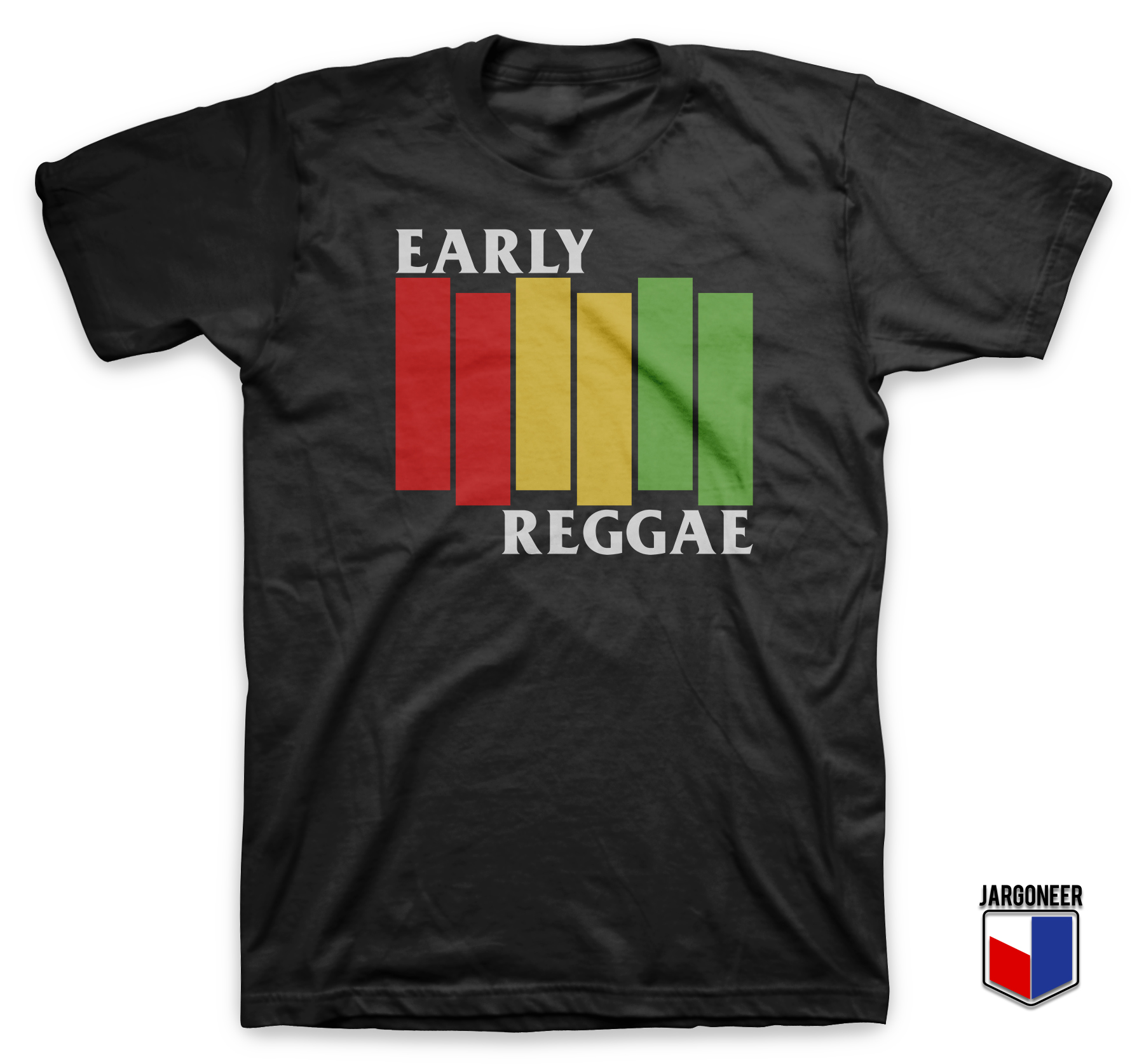 Early Reggae Flag Black TShirt - Shop Unique Graphic Cool Shirt Designs