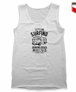 Let’s Go Surfing Okinawa Beach Unisex Adult Tank Top Design