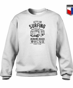 Let’s Go Surfing Okinawa Beach Crewneck Sweatshirt