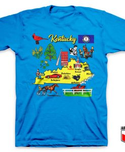 Cool Kentucky Map T Shirt