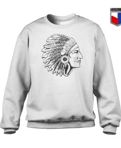 Indian Warrior Mascot Crewneck Sweatshirt