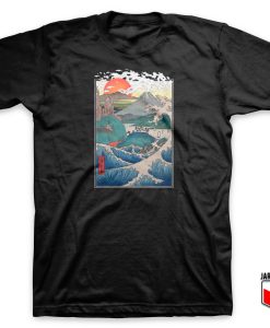 Kanagawa Wave x Fuji Mountain T Shirt