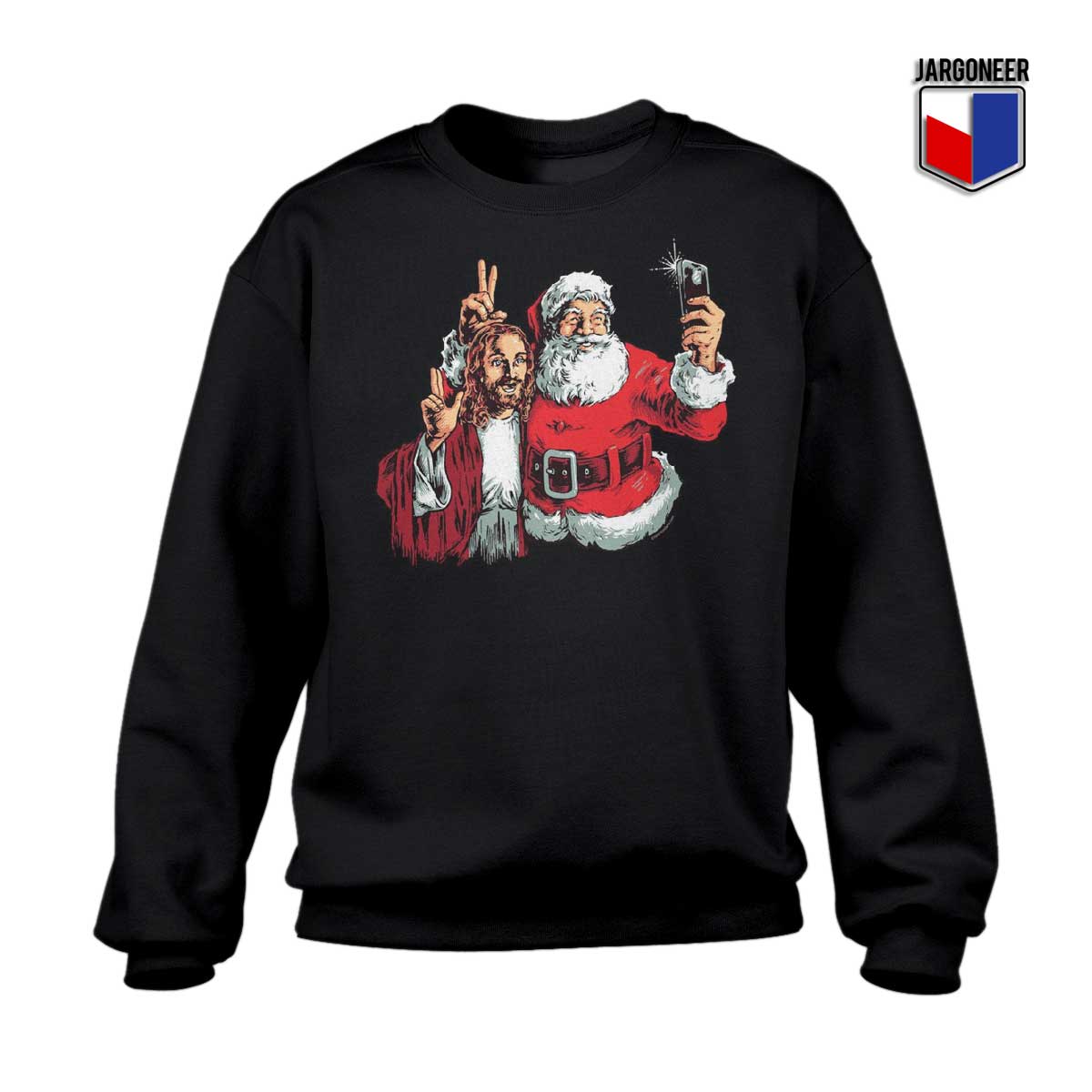 All About Jesus And Santa Crewneck Sweatshirt - Shop Unique Graphic Cool Shirt Designs