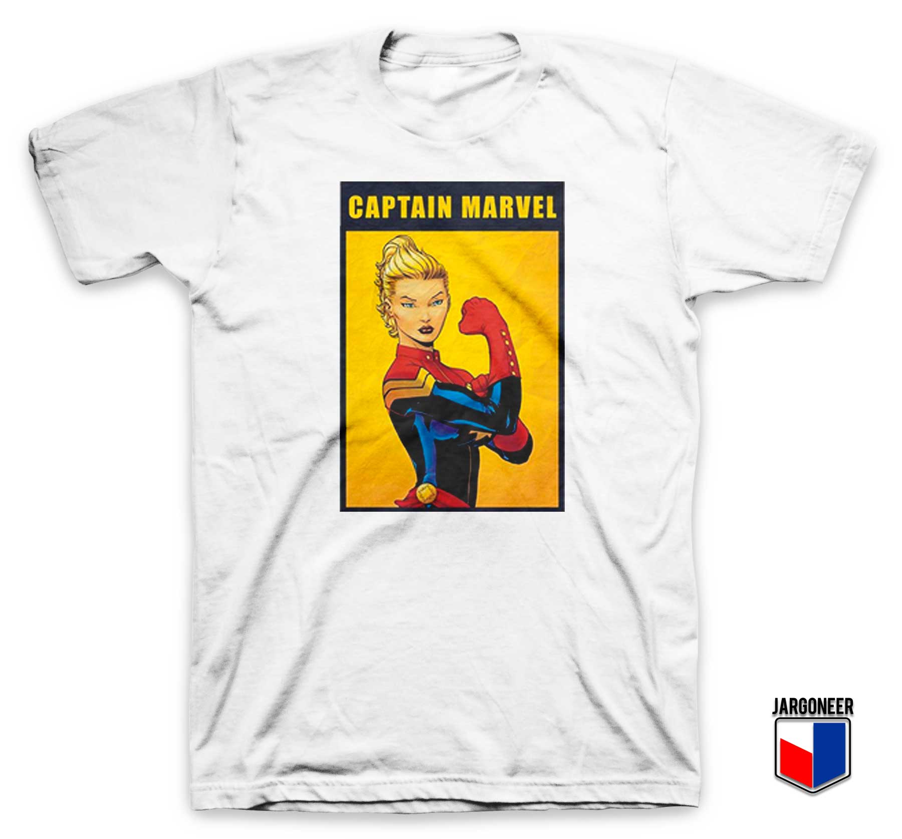 Captain Marvel The Riveter Poster T Shirt - Shop Unique Graphic Cool Shirt Designs