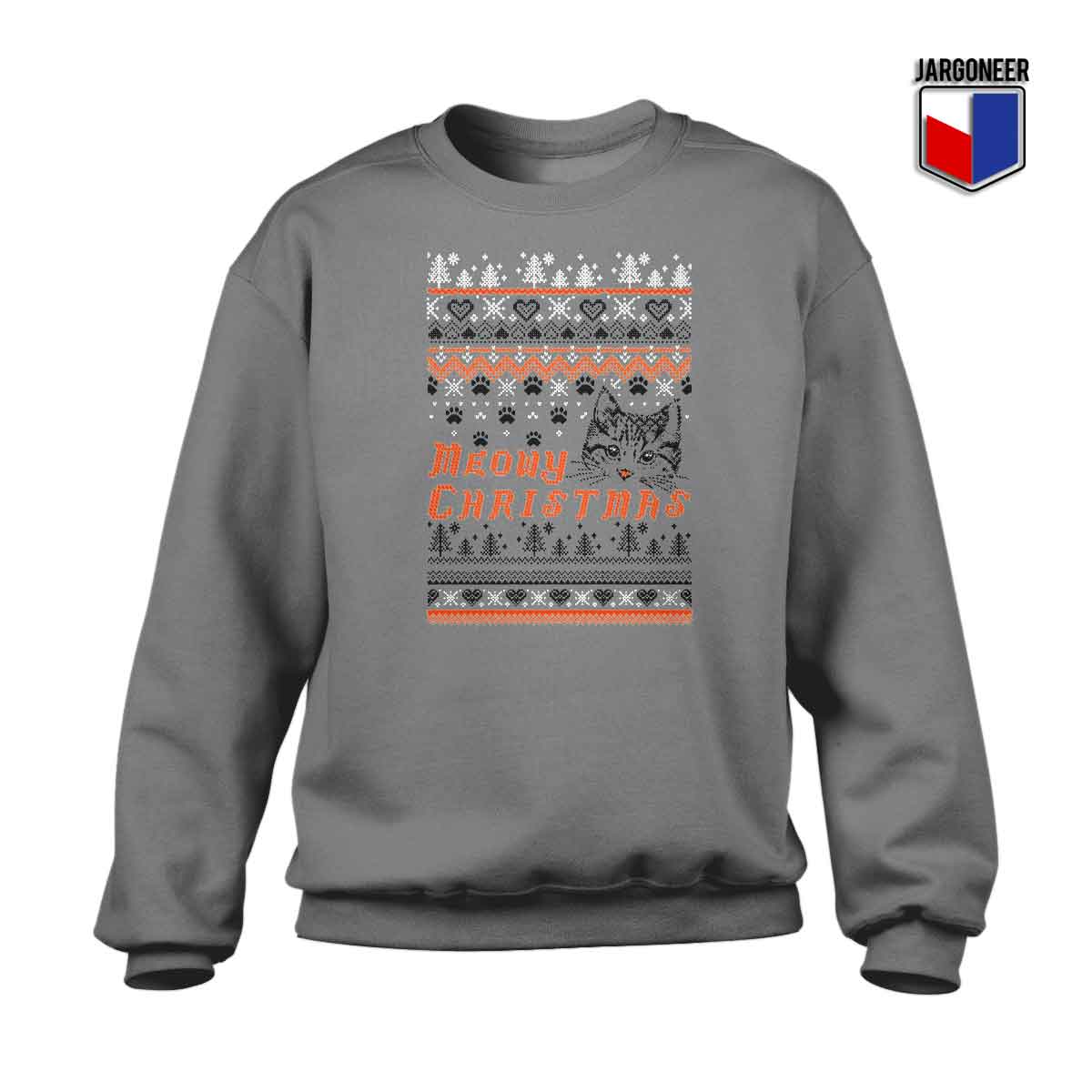Meowy Christmas Crewneck Sweatshirt - Shop Unique Graphic Cool Shirt Designs