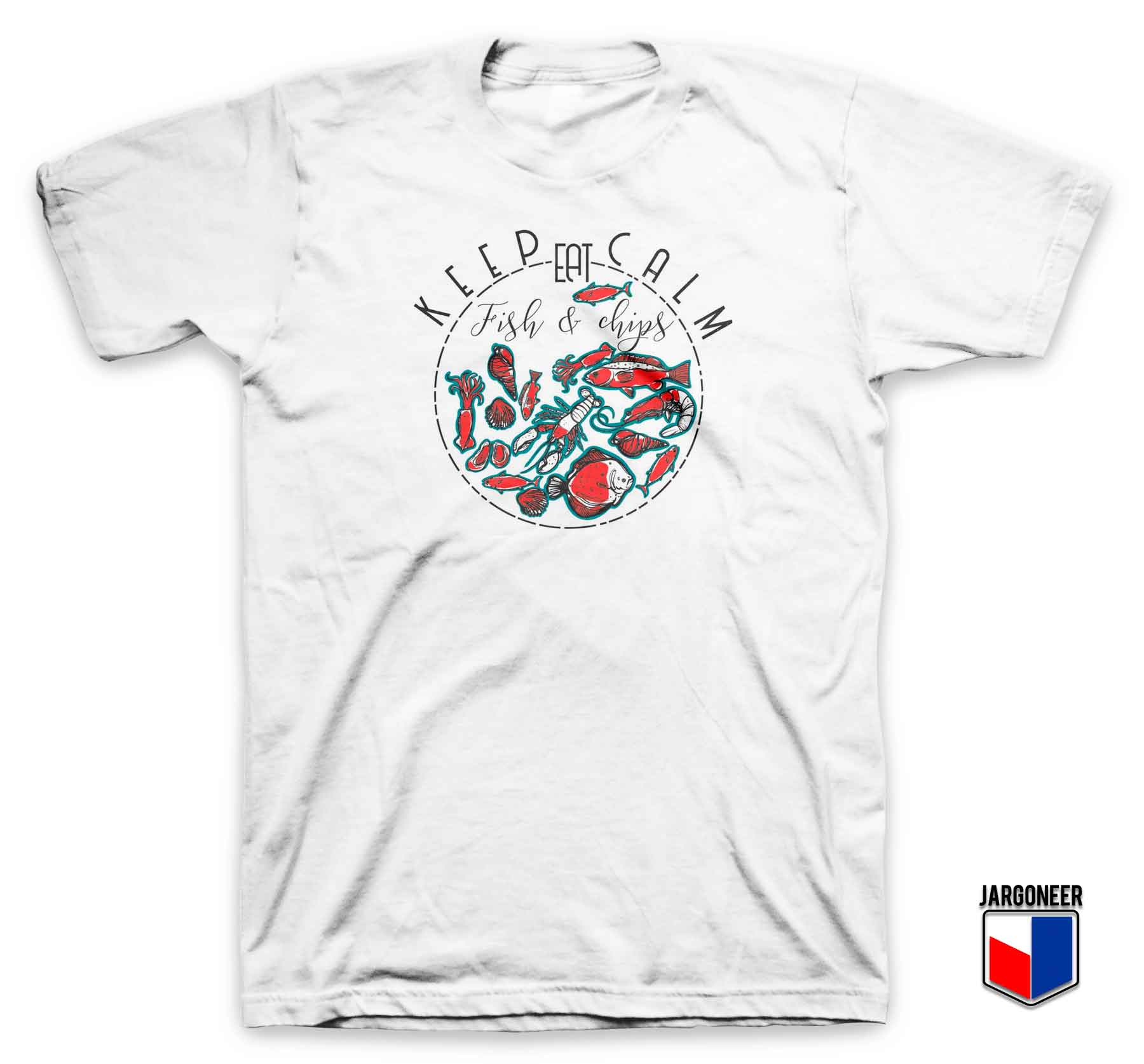 Keep Calm Eat Fish T Shirt - Shop Unique Graphic Cool Shirt Designs