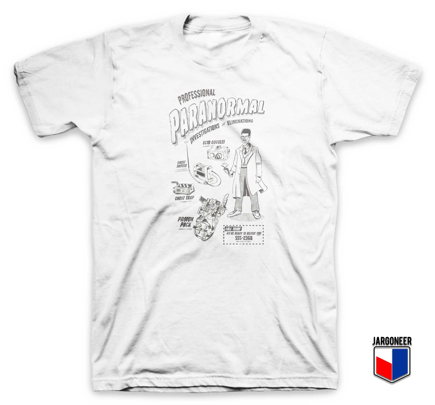 Professional Ghostbuster Paranormal T Shirt - Shop Unique Graphic Cool Shirt Designs