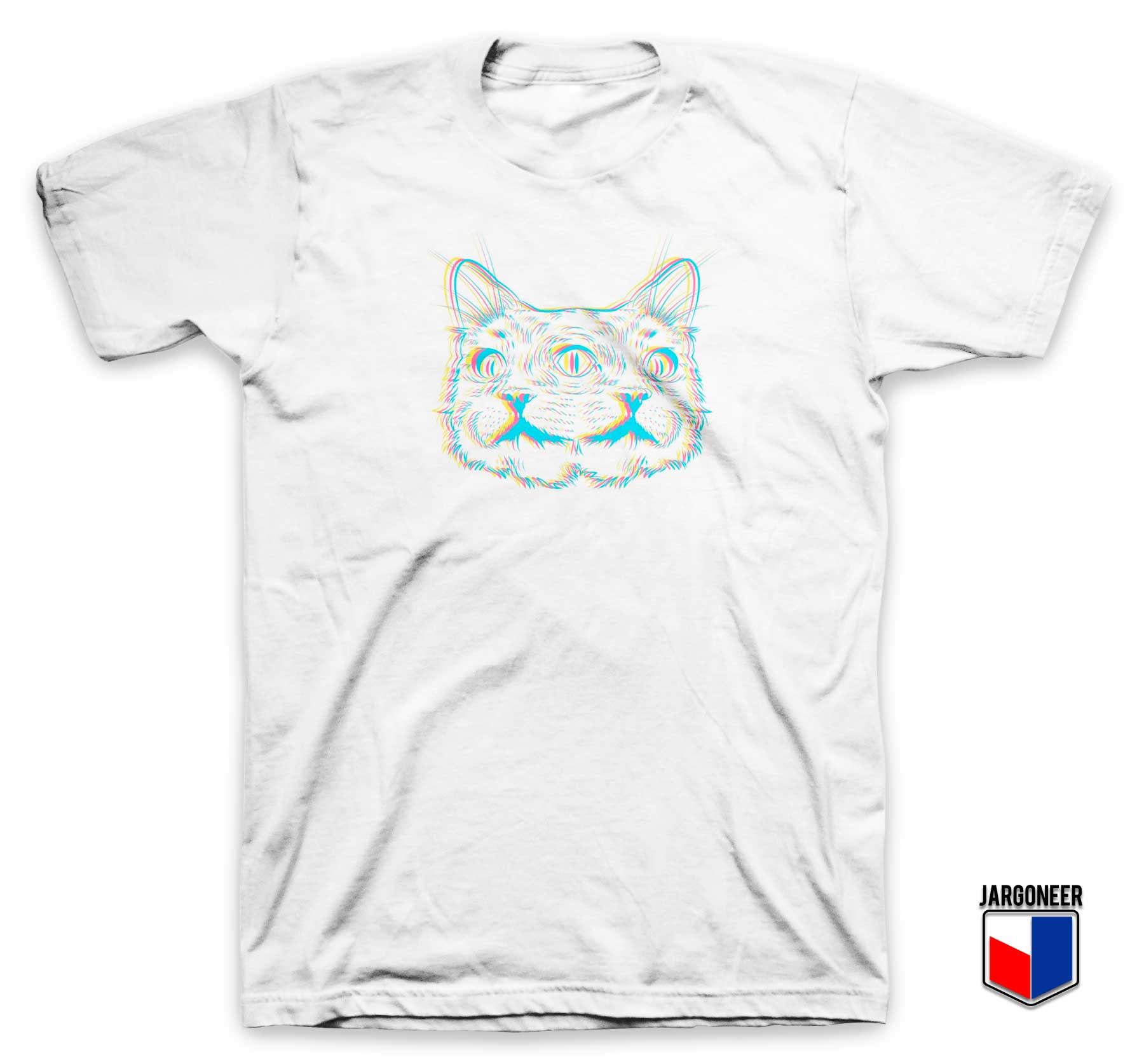 Three Eyes Neon Cat T Shirt - Shop Unique Graphic Cool Shirt Designs