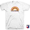 California Flocked Rainbow T Shirt