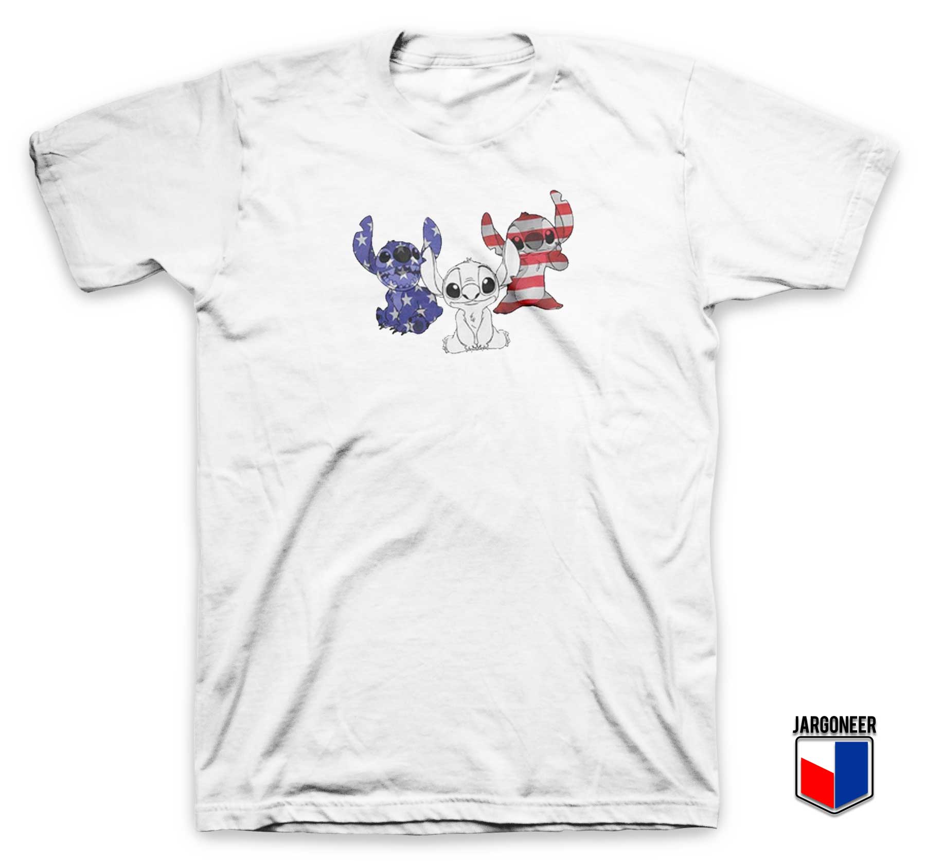 Stitch American Flag T Shirt - Shop Unique Graphic Cool Shirt Designs