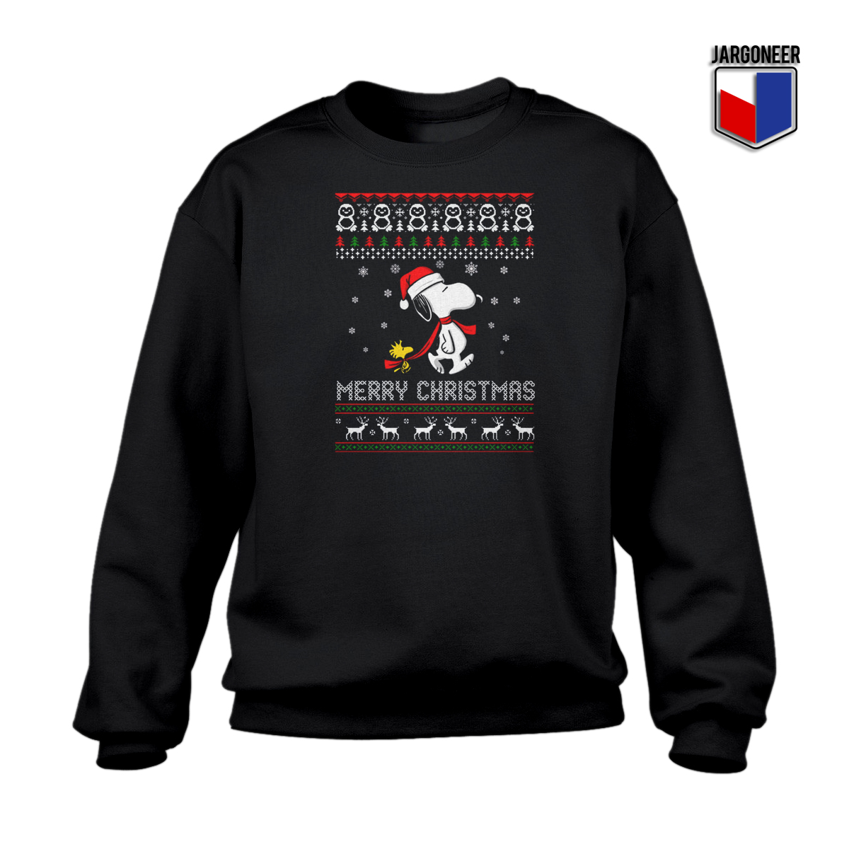 Ugly Snoopy Merry Christmas Sweatshirt - Shop Unique Graphic Cool Shirt Designs