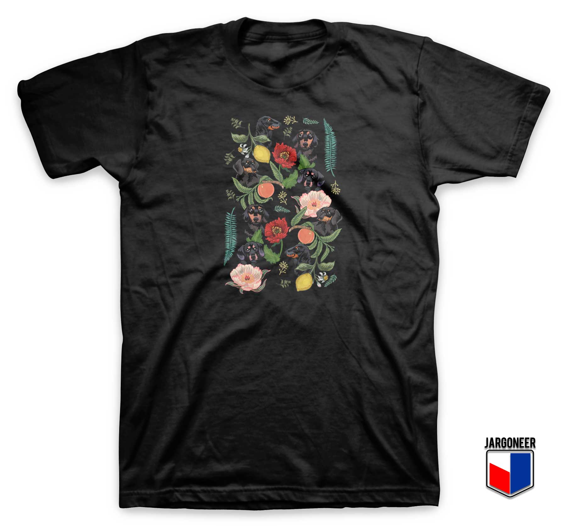 Botanical Dachshund T Shirt - Shop Unique Graphic Cool Shirt Designs