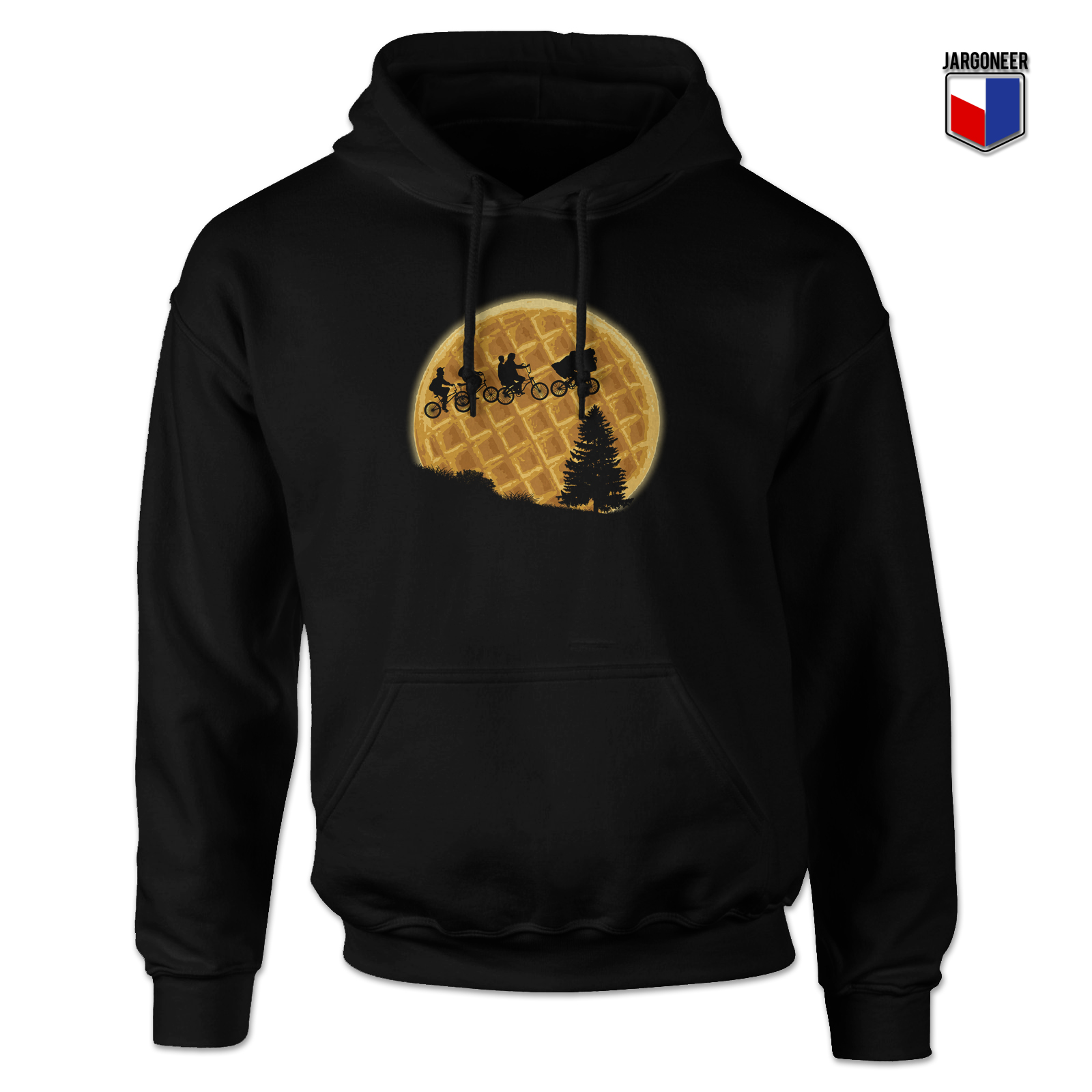Stranger Things Waffle Moon Hoodie - Shop Unique Graphic Cool Shirt Designs