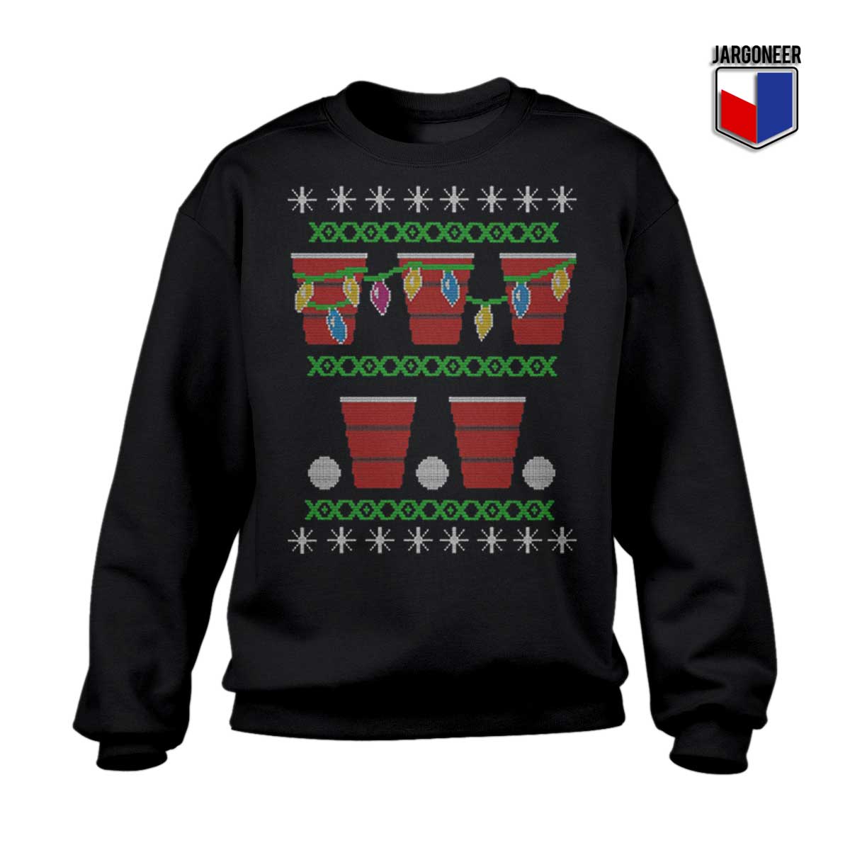 Beer Pong Christmas Sweatshirt - Shop Unique Graphic Cool Shirt Designs