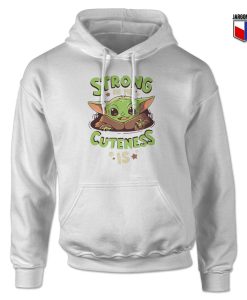 Strong In Me Cuteness Is Yoda Hoodie size S to XXL Unisex adult, designs are screen printed by hand and are high quality prints. The cool shirt designs of Jargoneer.com.