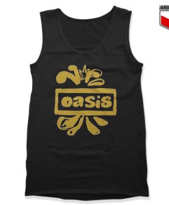 Oasis Decca Logo Black Tank Top