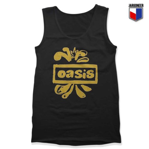 Oasis Decca Logo Black Tank Top