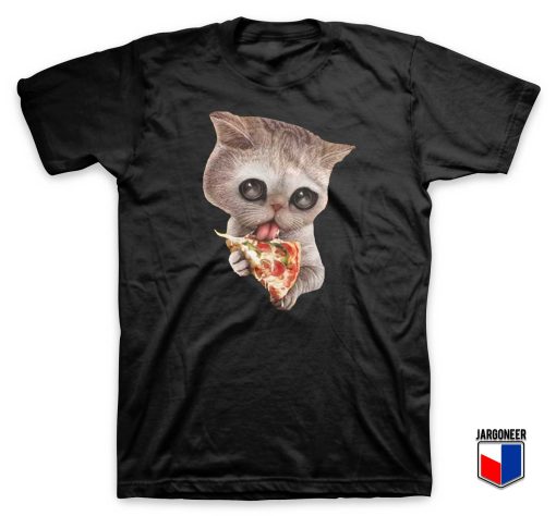 Cat Loves Pizza Kitten T Shirt