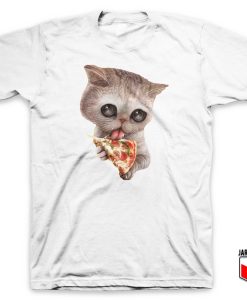 Cat Loves Pizza Kitten T Shirt