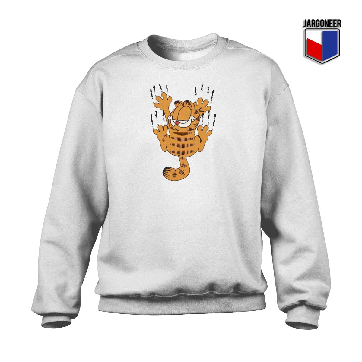 Garfield Scratching Sweatshirt - Shop Unique Graphic Cool Shirt Designs
