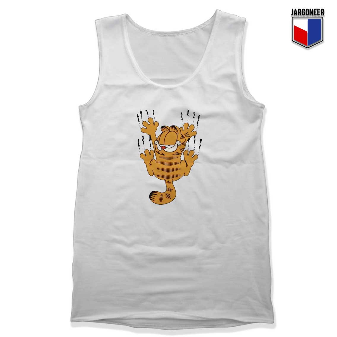 Garfield Scratching Tank Top - Shop Unique Graphic Cool Shirt Designs