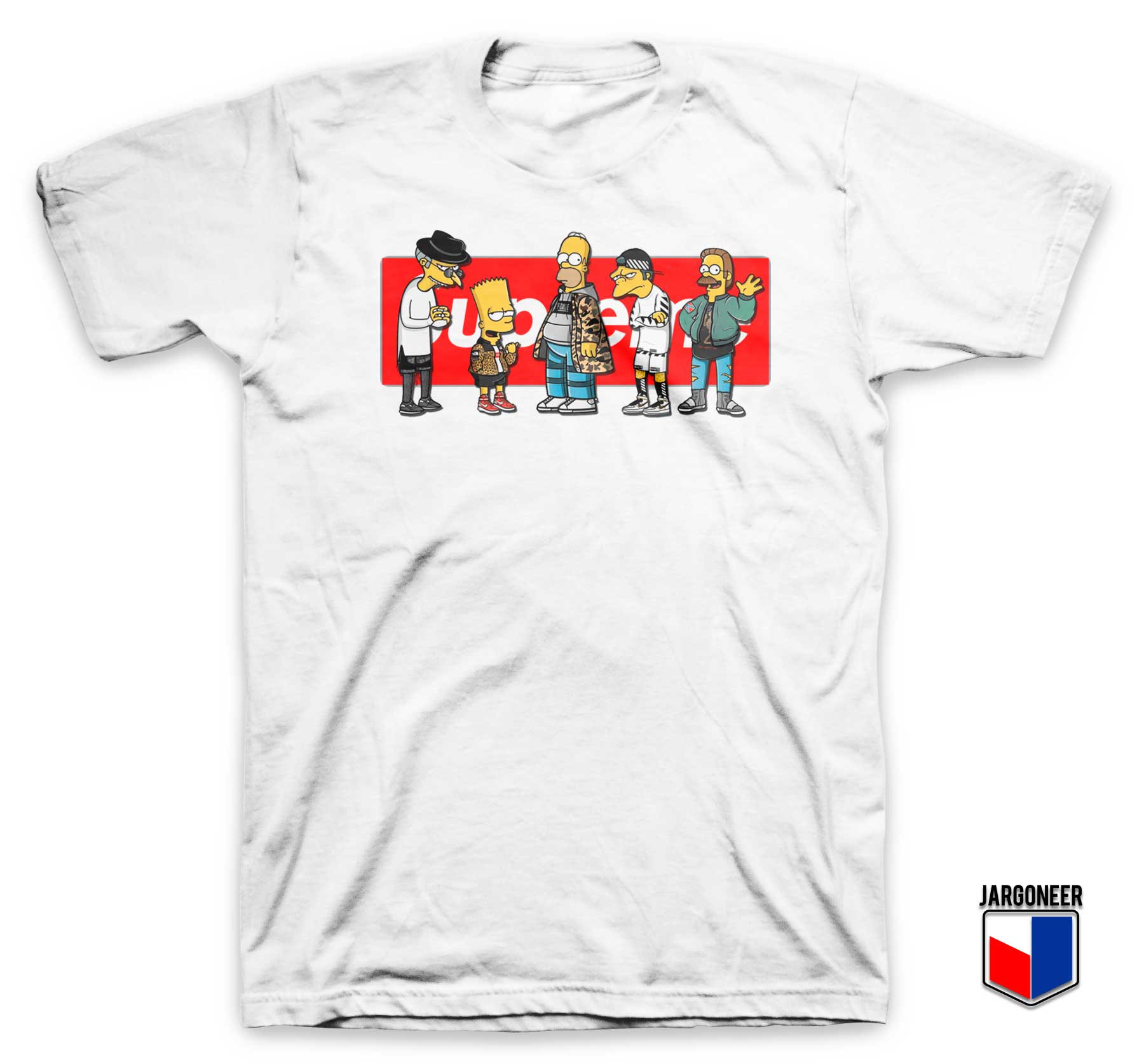 Supreme Cartoon Wallpaper White T Shirt - Shop Unique Graphic Cool Shirt Designs