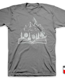 Open Book With Forest and Mountains T Shirt