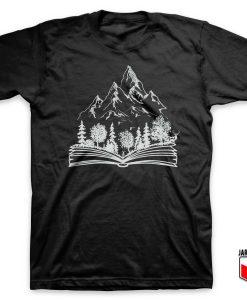 Open-Book-With-Forest-and-Mountains-T-Shirt
