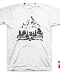Open Book With Forest and Mountains T Shirt