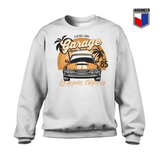 Classic Cars Malibu Beach Sweatshirt