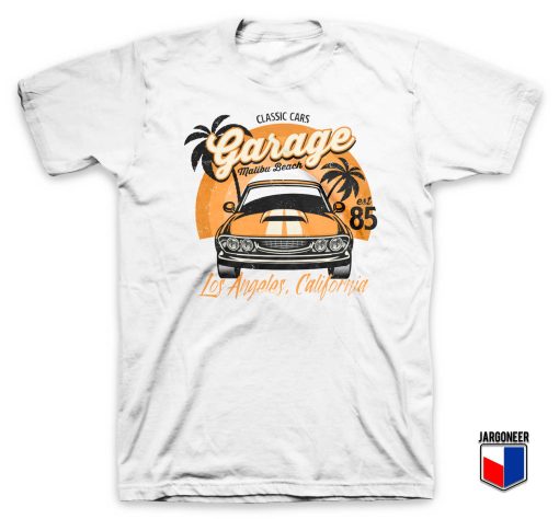 Classic Cars Malibu Beach T Shirt