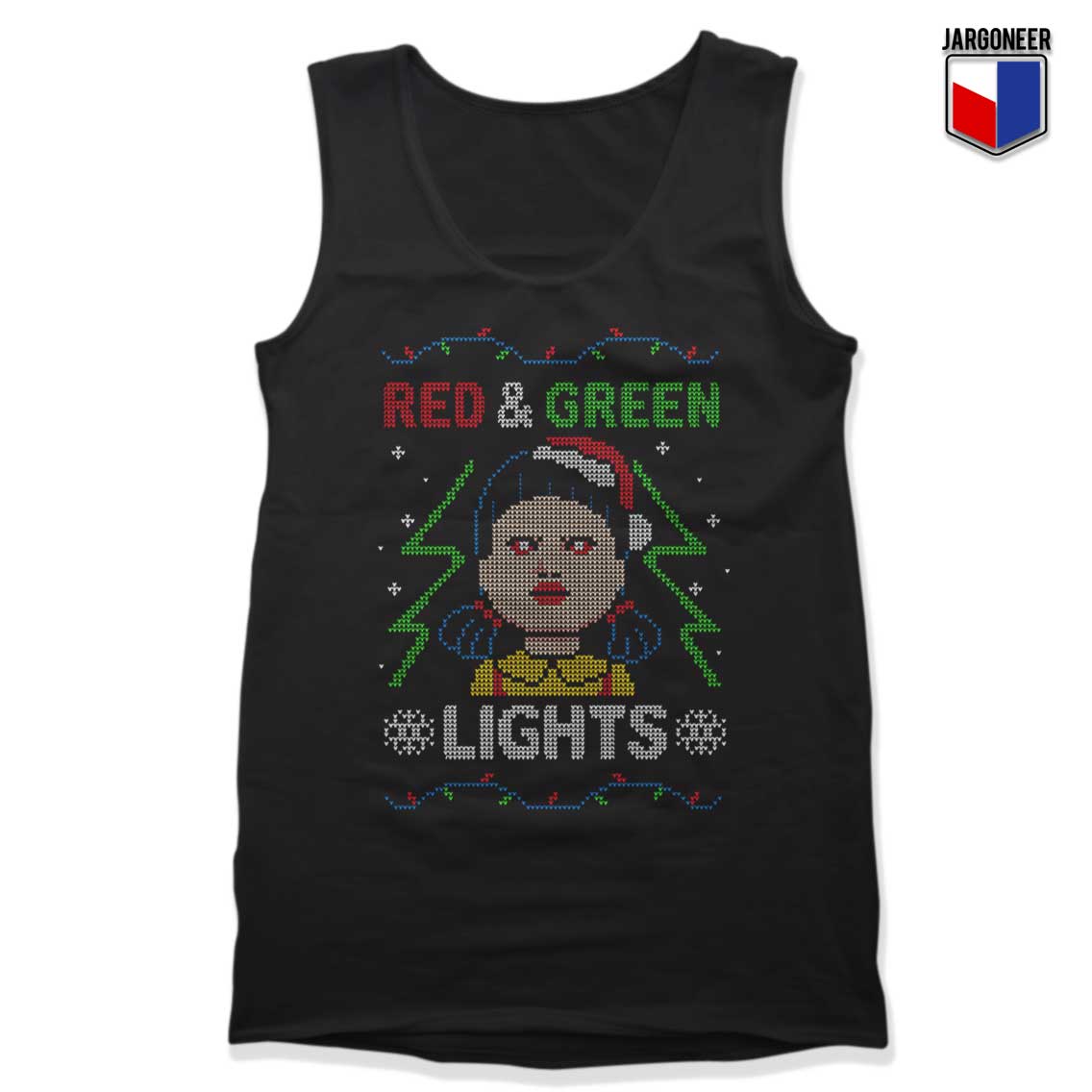 Red and Green Lights Christmas Tank Top - Shop Unique Graphic Cool Shirt Designs