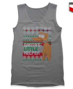 Santa-Little-Helper-Christmas-Grey-Tank-Top