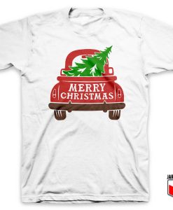 Red-Truck-Merry-Christmas-T-Shirt