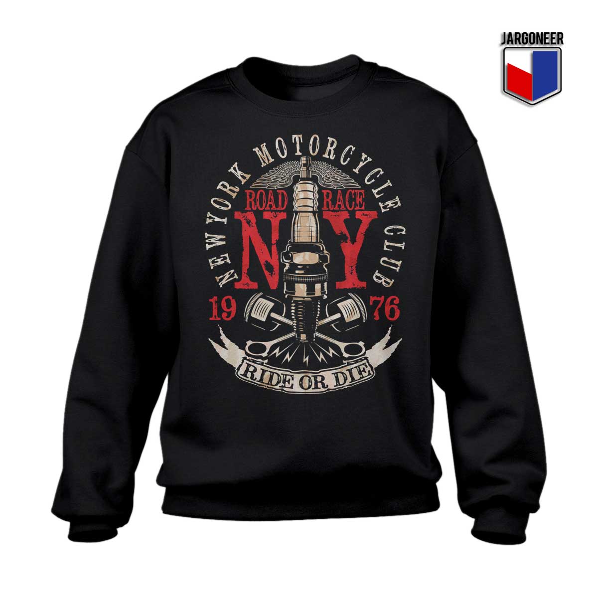 New York Motorcycle Club 1976 Sweatshirt - Shop Unique Graphic Cool Shirt Designs